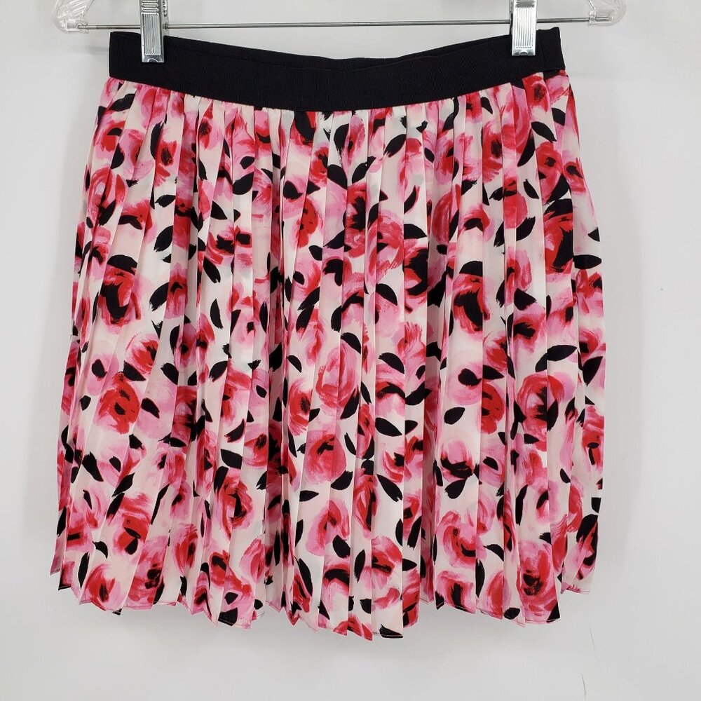 NWT Kate Spade Girl's Pull On Floral Pleated Girly Flower Pink Skirt Size 14Y